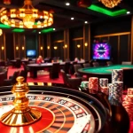 Engaging scene of luxury casino featuring Tool xổ số siêu tốc with vibrant tables and exciting atmosphere.