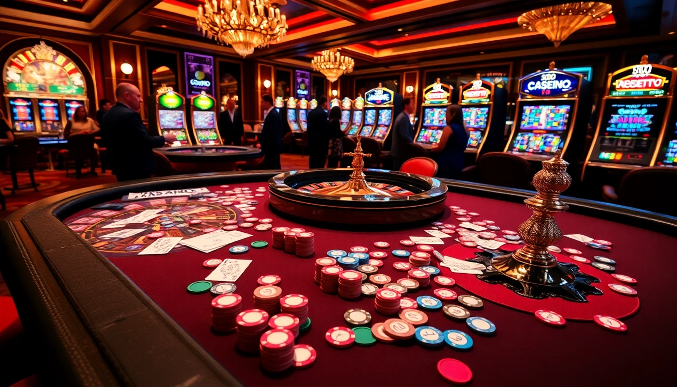 Action-packed moment at SODO CASINO with players enjoying poker and roulette games.