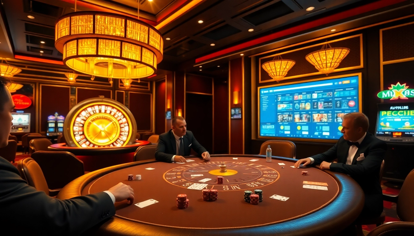 Experience the thrill of สมัคร MK8 at a glamorous casino with dynamic poker and roulette games.