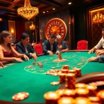 Experience the thrill of gambling at hbbet5.art with vibrant poker tables and luxury casino elements.