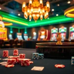 Experience the excitement of jun88 trang chủ with vibrant casino games, poker chips, and a roulette wheel.
