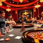 Players enjoying the excitement of gambling at Trang Chủ DEBET casino with vibrant colors and thrilling game elements.