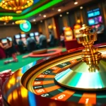 Engaging online gambling scene showcasing https://rr88c.mobi/ with roulette and poker elements.