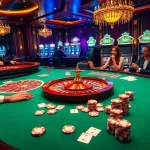 Excited players engaging in luxury gaming experiences at i9bet casino tables.