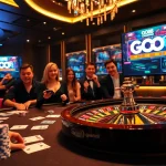 Experience the thrill of Cổng Game GO88 with vibrant casino tables and excited players.