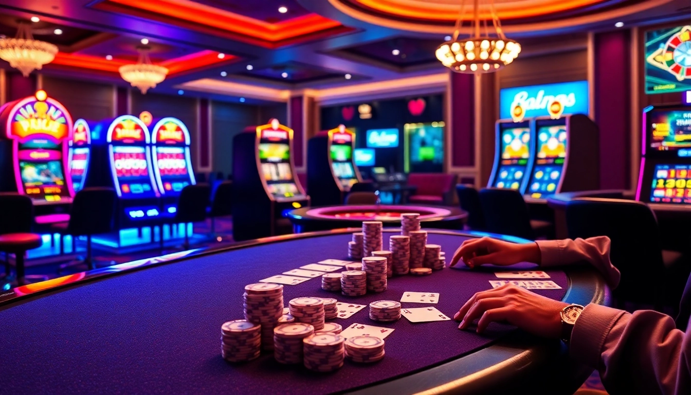 Bong88.casa offers an exciting casino experience with vibrant poker tables and colorful chips.