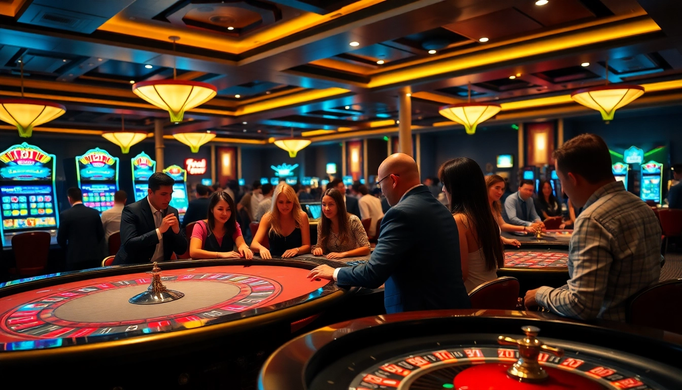 Engaging moments at F8bet gaming tables with excited players enjoying casino games.