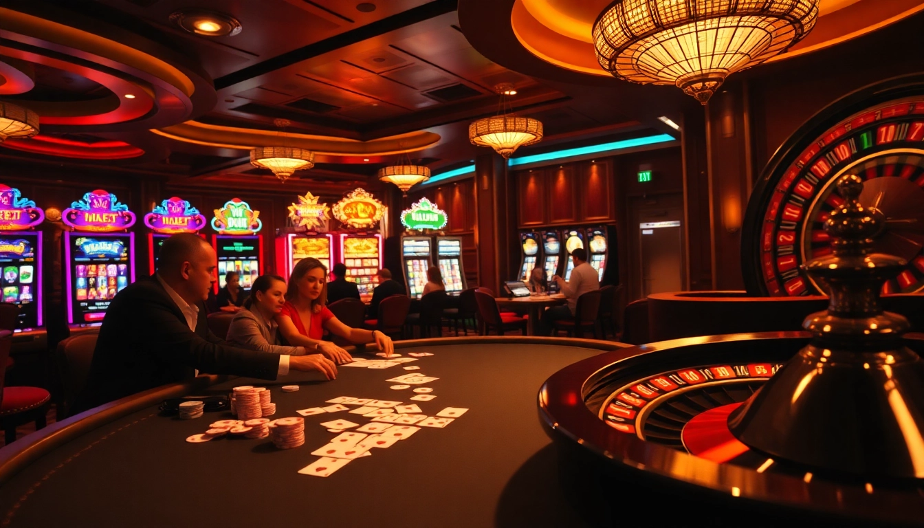 Engaging poker scene at Bay789 casino with players, chips, and cards.