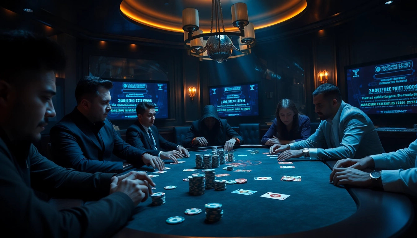 Engage with the hidden wiki 2026 at a luxurious dark web casino table, showcasing high-stakes poker action.