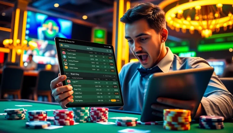 Experience แทงบอล excitement with a dynamic betting interface and gaming ambiance.