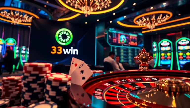 Experience the excitement of 33win with engaging online casino games and vibrant betting elements.