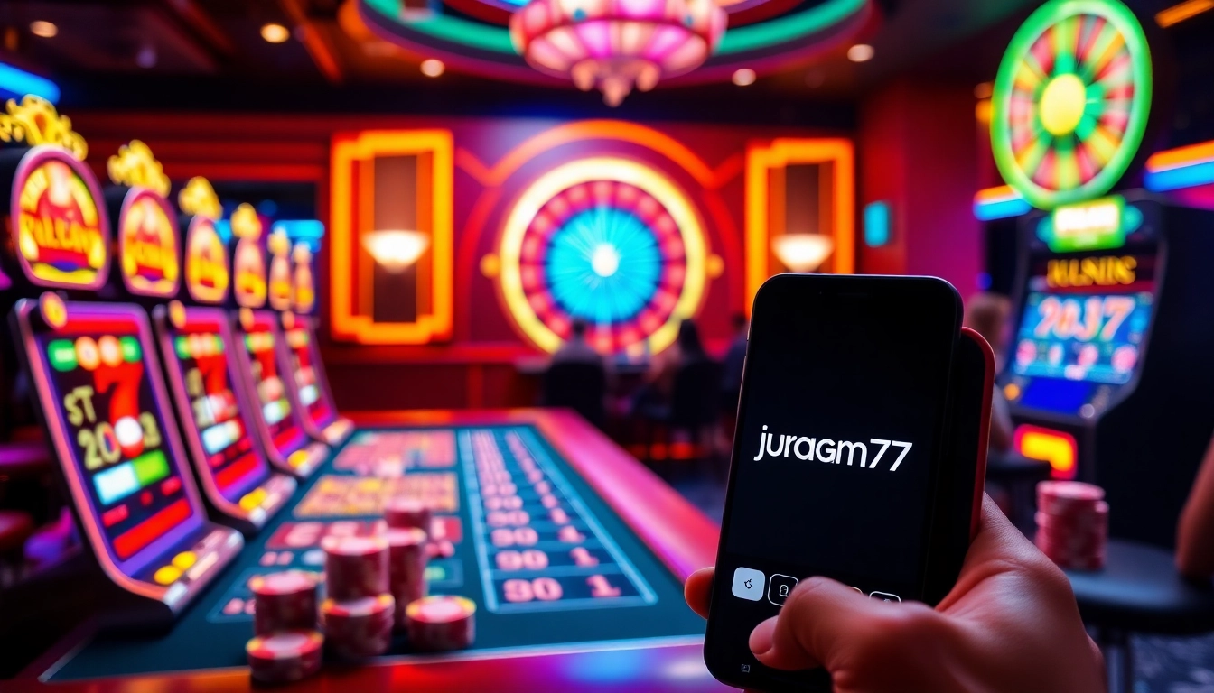 Experience thrilling gameplay at juragan77 with vibrant slot machines and poker action.