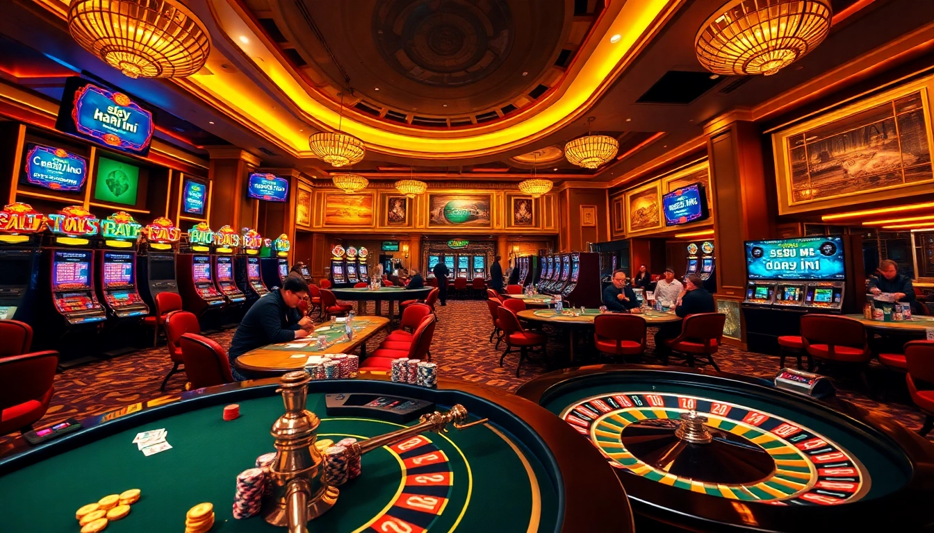 Watch the thrilling atmosphere of live gaming with real-time sdy hari ini results at a vibrant casino.