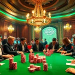 Experience high-stakes excitement at lego138 poker table with professional gamblers in a luxurious casino.