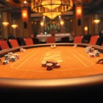 Players enjoying a thrilling game of Tài xỉu md5 at an elegant casino table.