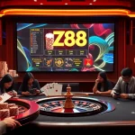 Exciting casino action at hz88 nhà cái featuring poker chips, cards, and online betting