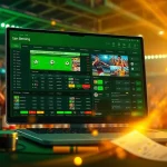 Agen Judi Bola betting interface featuring live soccer scores and vibrant visuals for an engaging user experience.