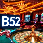 B52 casino gaming experience featuring vibrant tables and poker chips in an exciting atmosphere.