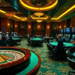Players enjoying their experience at 3Dbet in a vibrant casino atmosphere filled with excitement.