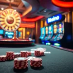 Experience the thrill of 98Win with vibrant casino gaming tables and exciting slot machines.
