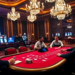 Engaging in an exciting game at kuwin casino with vibrant poker chips and roulette.