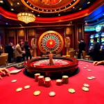 Exciting gaming scene at DN88 casino with vibrant poker table and roulette wheel.