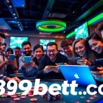 Diverse group of players enjoying online gaming experiences at 789bet com in a modern, exciting environment.