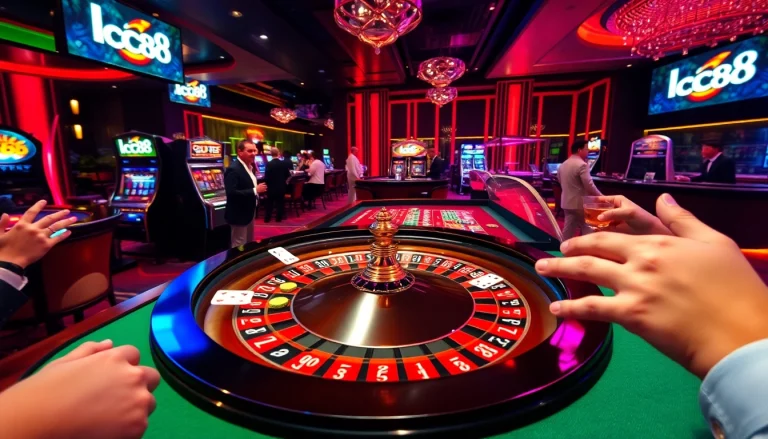 Experience the excitement of lc88 casino with vibrant roulette action and luxury gaming ambiance.