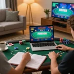 Engaging online gaming scene with a user immersed in nhà cái SC88, showcasing poker gameplay.
