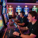 Players engaging with lively HITCLUB games in a vibrant online casino, highlighting dynamic gaming atmosphere