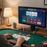 Engaged player at cm88 online blackjack table showcasing strategic gameplay