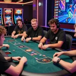 Exciting online gaming experience at https://luckywin.free/ with players at a virtual casino table.