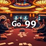Players enjoying high-stakes poker at Go 99 casino, surrounded by chips and excitement.