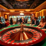 Players placing bets at a lively S666 casino table, filled with excitement and luxury.