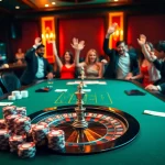 Experience thrilling excitement at uu8888 with poker chips and winning cards in a luxurious casino.