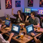 Pemain yang terlibat menikmati pengalaman login Danamax777 dengan permainan slot yang menarik dan suasana yang hidup.