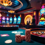 Experience thrilling gameplay and top bonuses at https://hitclub9.us.com/, featuring a vibrant casino scene.
