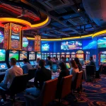 Engaging scene of players enjoying diverse games at 77win online casino, showcasing excitement and community.