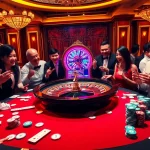Experience thrilling gameplay at https://goal123q.com/ with an elegant casino atmosphere featuring roulette and excited players.