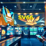 Explore the engaging gaming experience at https://sv66s.net/ with vibrant visuals of casino games and sports betting.