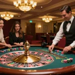 Rasakan sensasi bermain ombak77 di meja roulette kelas atas dengan chip berwarna-warni dan roda berputar.
