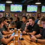 Engaging sports betting scene showcasing tỷ lệ kèo nhà cái hôm nay amidst excitement and strategy.