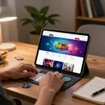 Engage with exciting gameplay at trang chủ 98win through a tablet in a cozy setup.