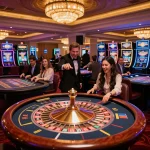 Engaged players betting at roulette tables in a luxurious casino, capturing the excitement of Go 88.