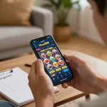 Mega888 official app interface shown on a smartphone, player enjoying mobile gaming experience
