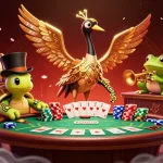 dunia21 showcases animated gambling scene with vibrant characters and casino elements