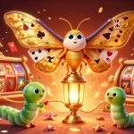 Play vibrant slots with stain-themed characters in a colorful casino scene.