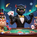 Engage in the excitement of ji88 with a stylish casino scene featuring vibrant characters and dynamic game elements.