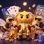 Experience the thrill of agen togel with vibrant gaming elements and engaging characters in this dynamic illustration.
