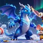 Bet on SHBET with a vibrant 3D illustration featuring a dynamic thunder dragon and sports elements.